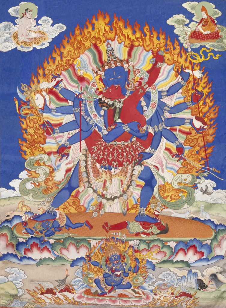 图片[1]-Embroidery on music Vajra Thangka-China Archive